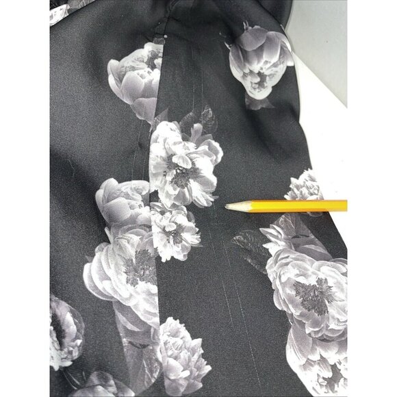 Revolve Majorelle halter Maxi dress, black lace floral slinky fairy goth size SM - Picture 8 of 14